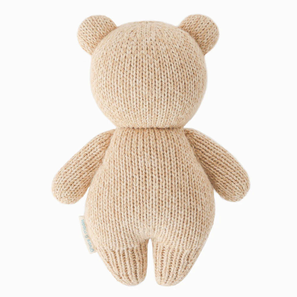 Baby Honey Bear Hand-Knit Plush
