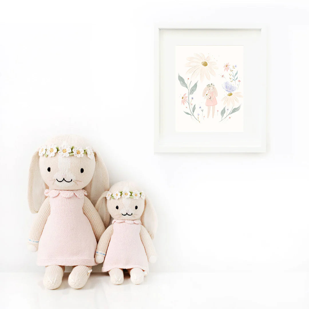 Hannah the Bunny Hand-Knit Plush in Blush