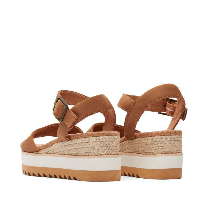 Diana Wedge in Tan Leather