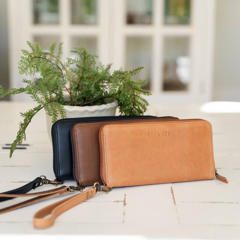 Zipper Wallet in Chestnut