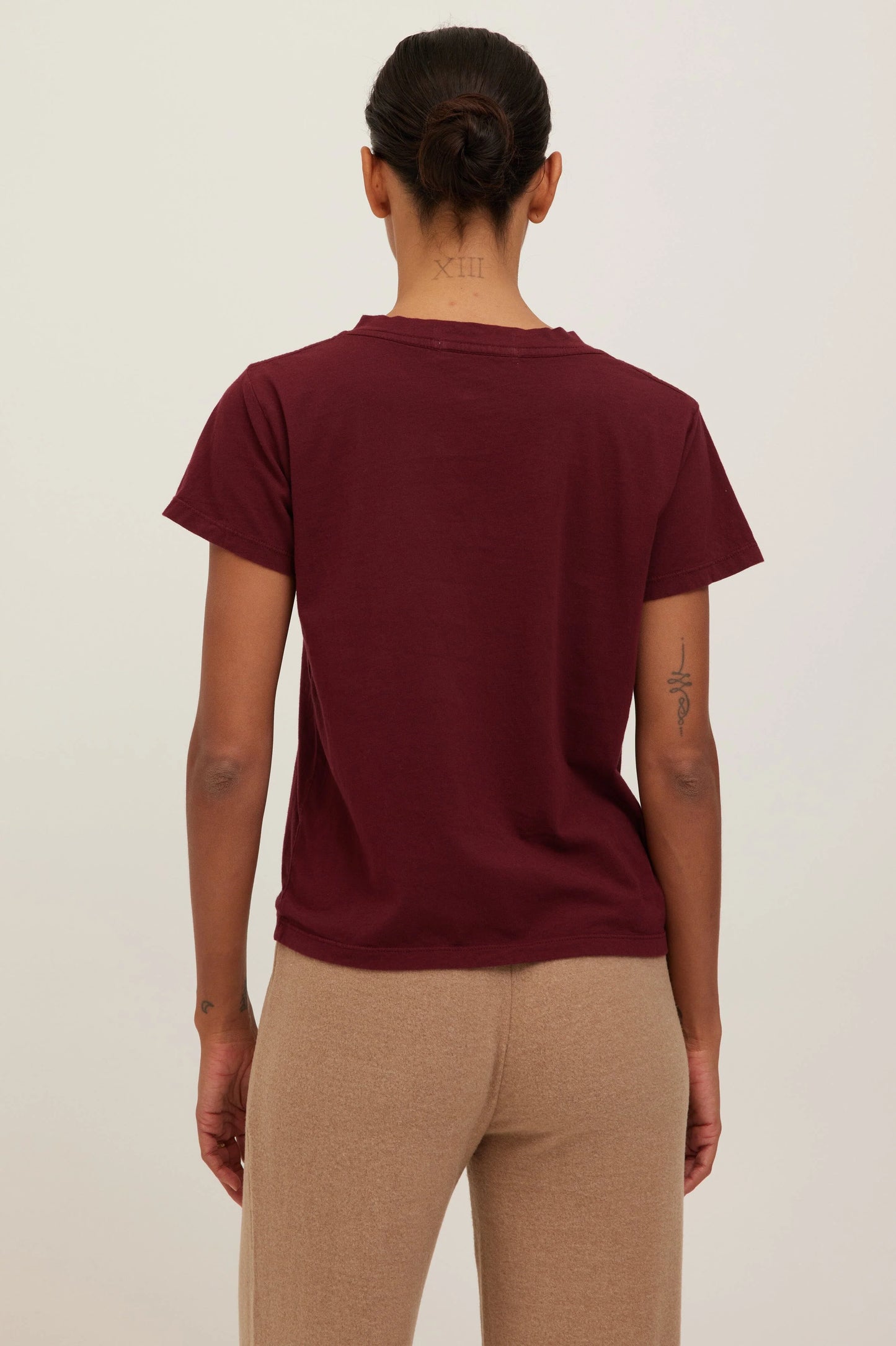 Must Have V Tee in Dark Cherry