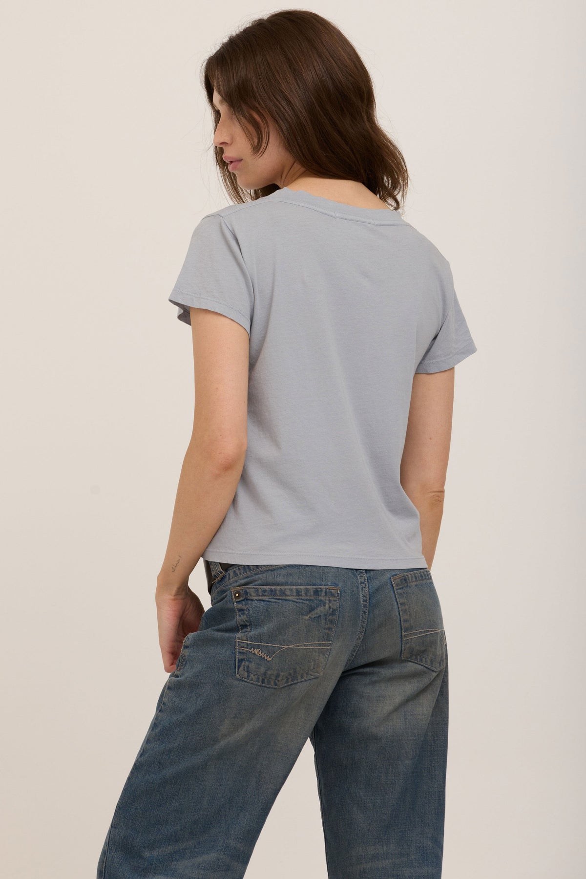 Must Have V Tee in Smokey Blue