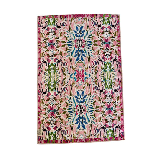 Amina Pink Double-Sided Tea Towel