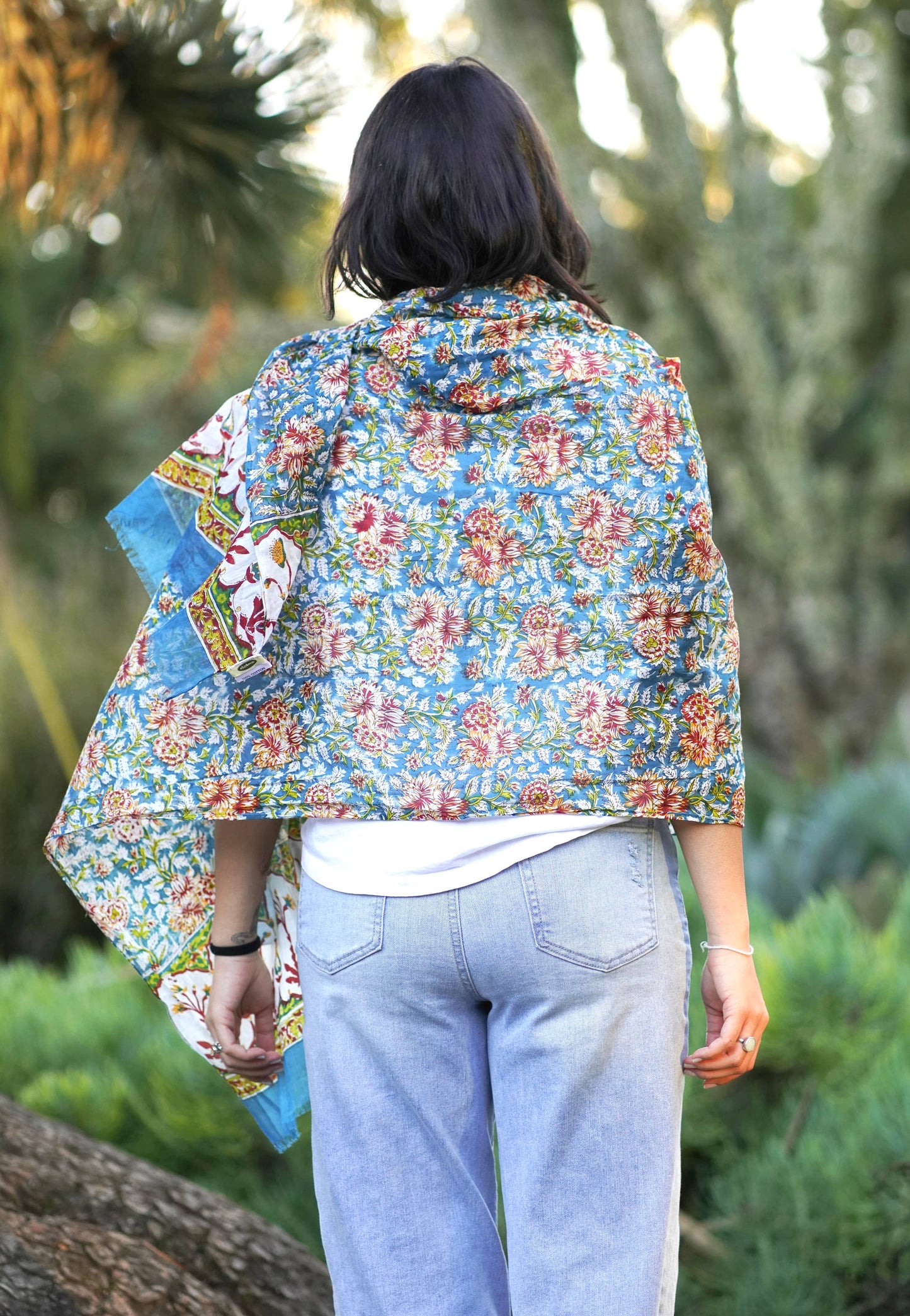 Nila Block Print Cotton Scarf