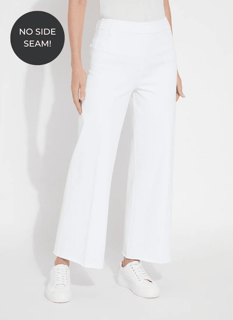 Erin Wide Leg Denim Pant in White