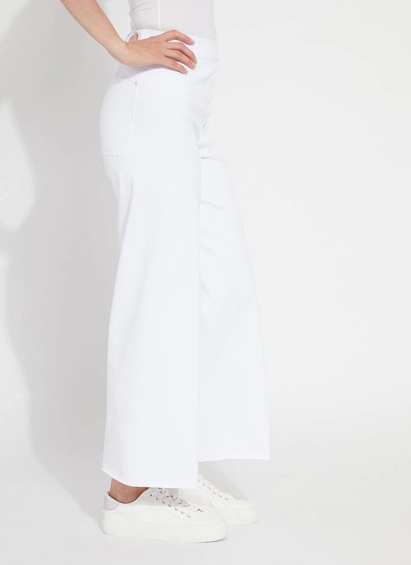 Erin Wide Leg Denim Pant in White