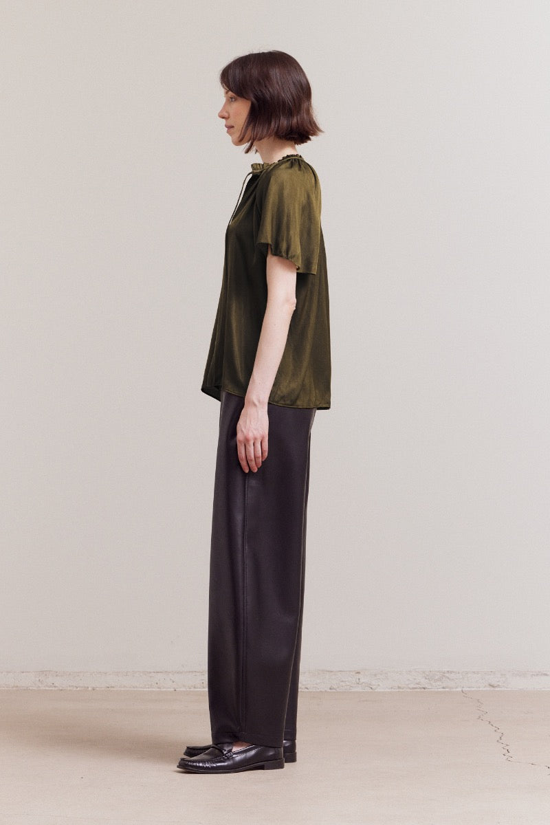 Raglan Sleeve Blouse in Moss