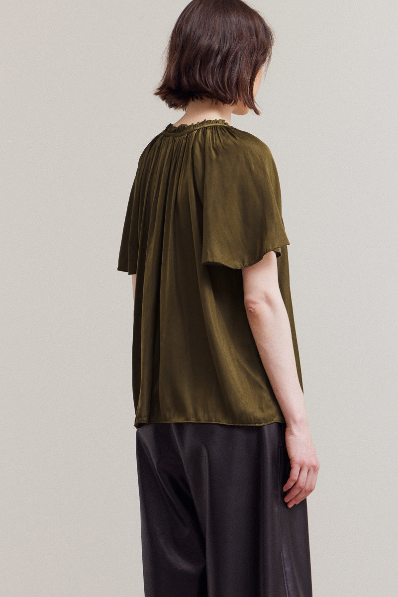 Raglan Sleeve Blouse in Moss