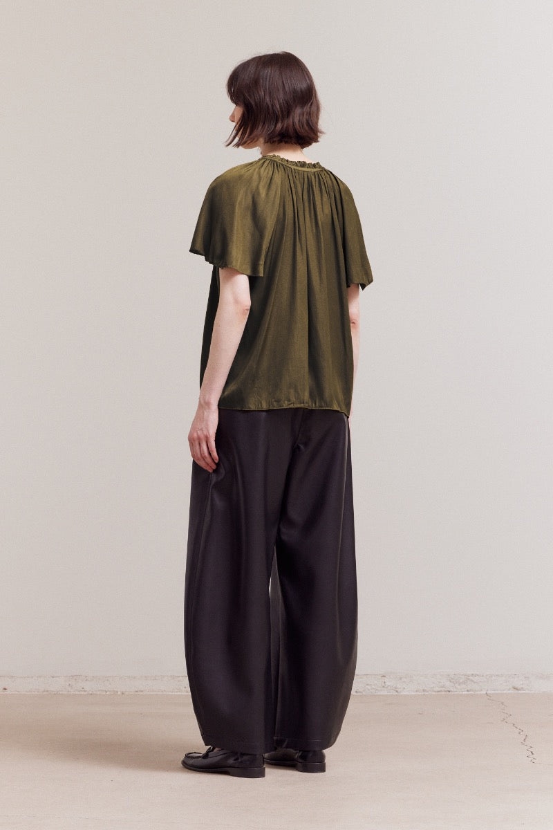 Raglan Sleeve Blouse in Moss