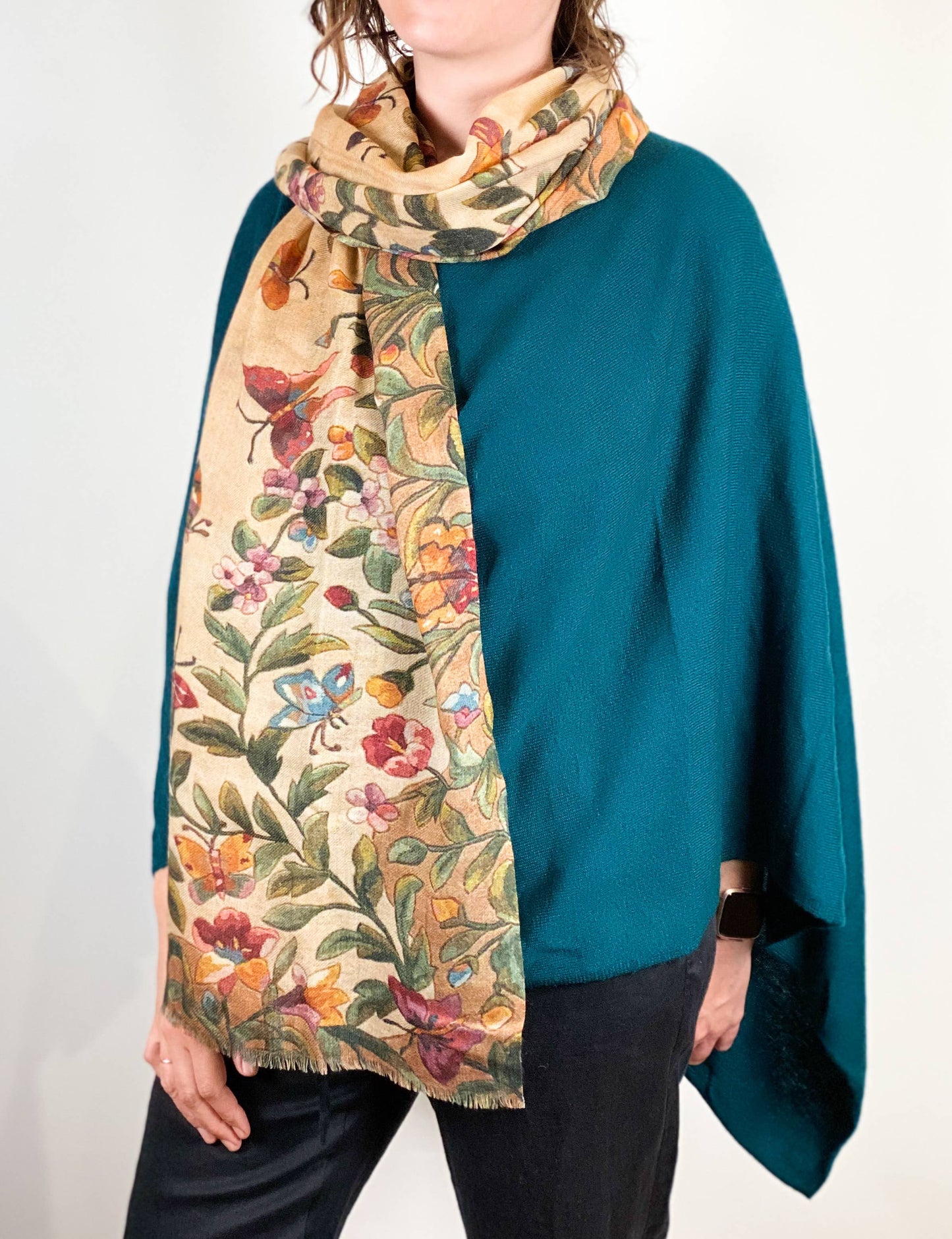 Cashmere Scarf/Wrap Pine Green