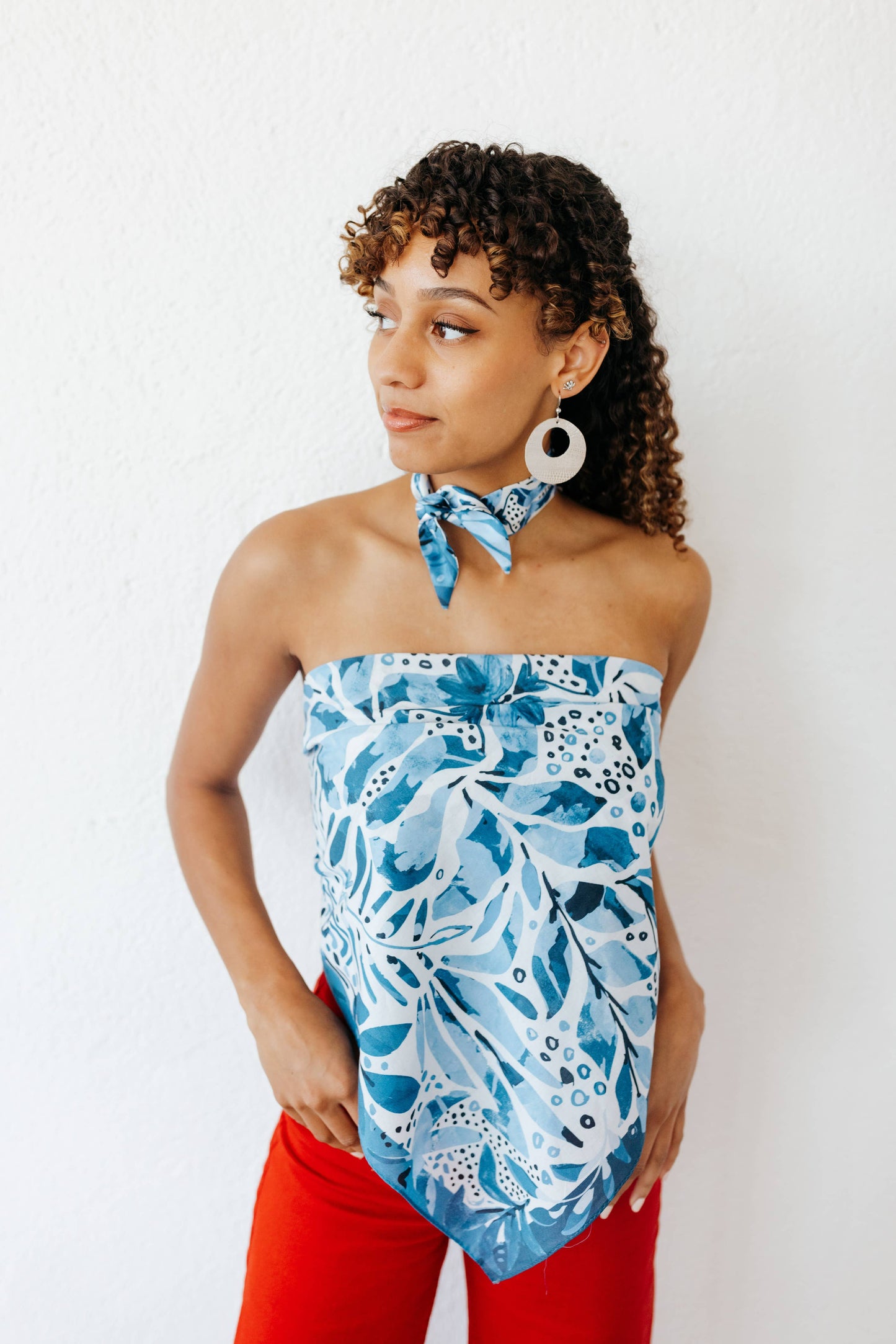 Indigo Amina Blue Silk Wrap