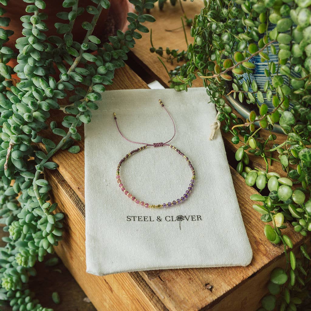 Berwyn Mini Bead Bracelet: Lavender