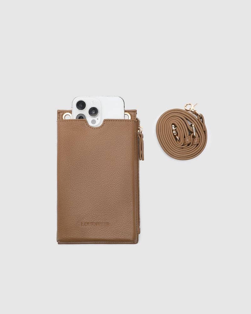 Suki RFID Phone Bag - Caramel