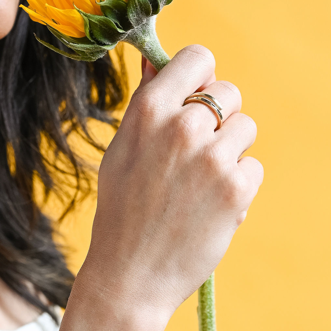 Morse Code Ring - Stamped | JOY: Joy (Sterling Silver)