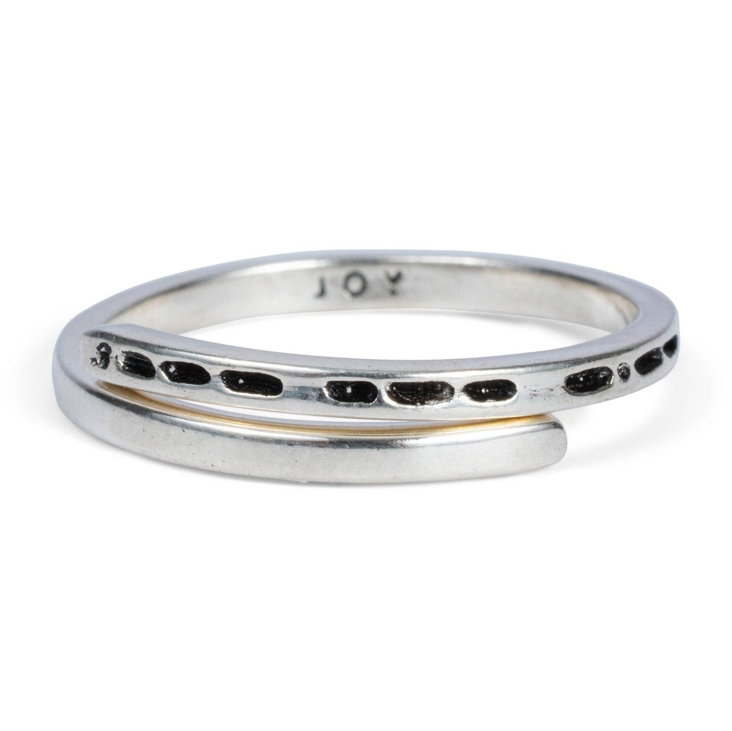 Morse Code Ring - Stamped | JOY: Joy (Sterling Silver)