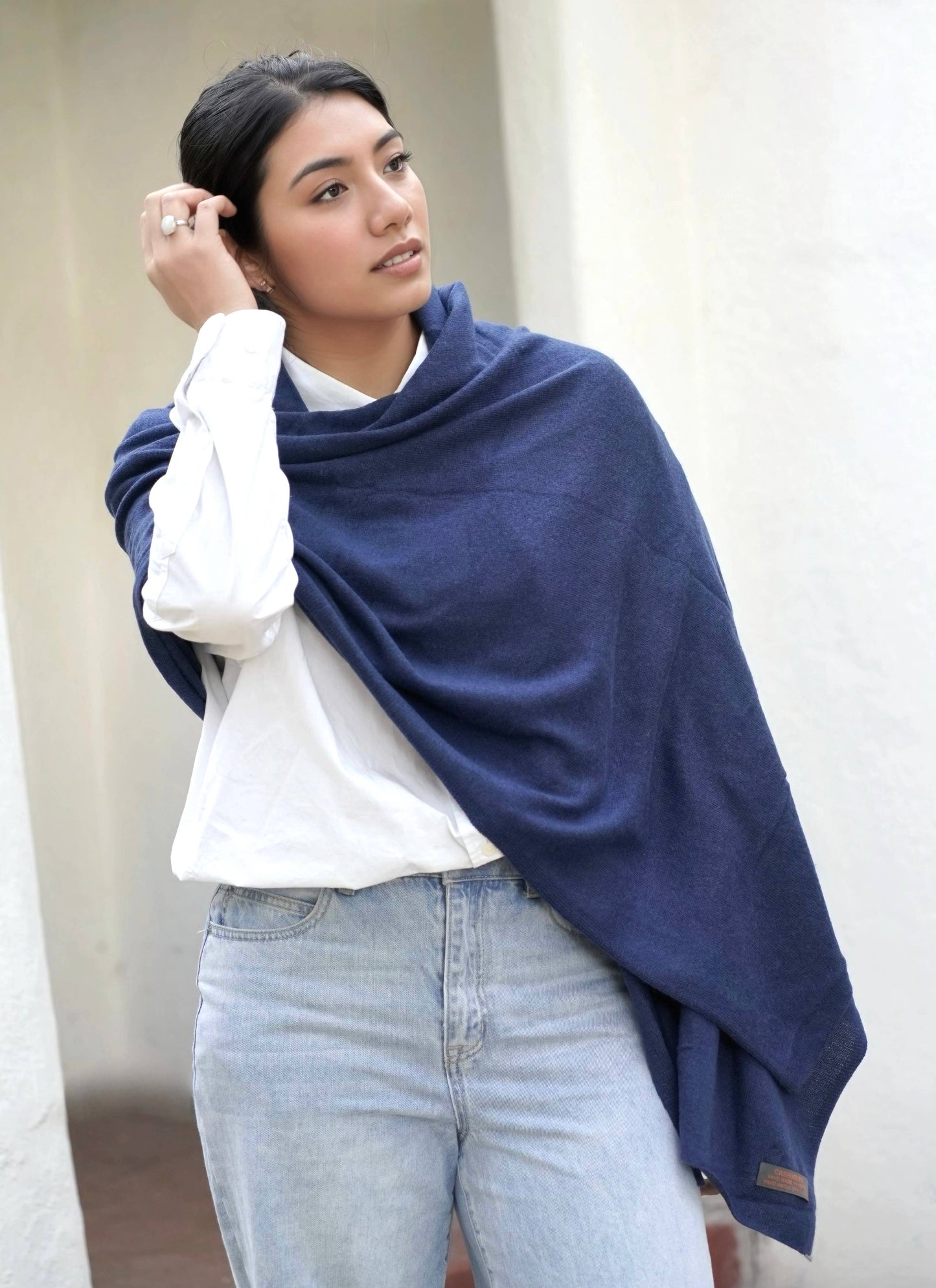 Cashmere Scarf/Wrap Navy