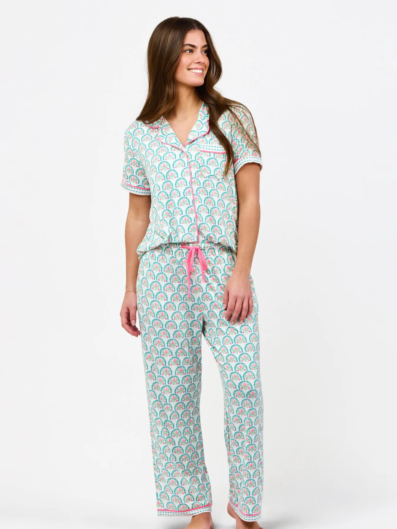 Charlotte Pajama Pant Set in Sunshower Flower