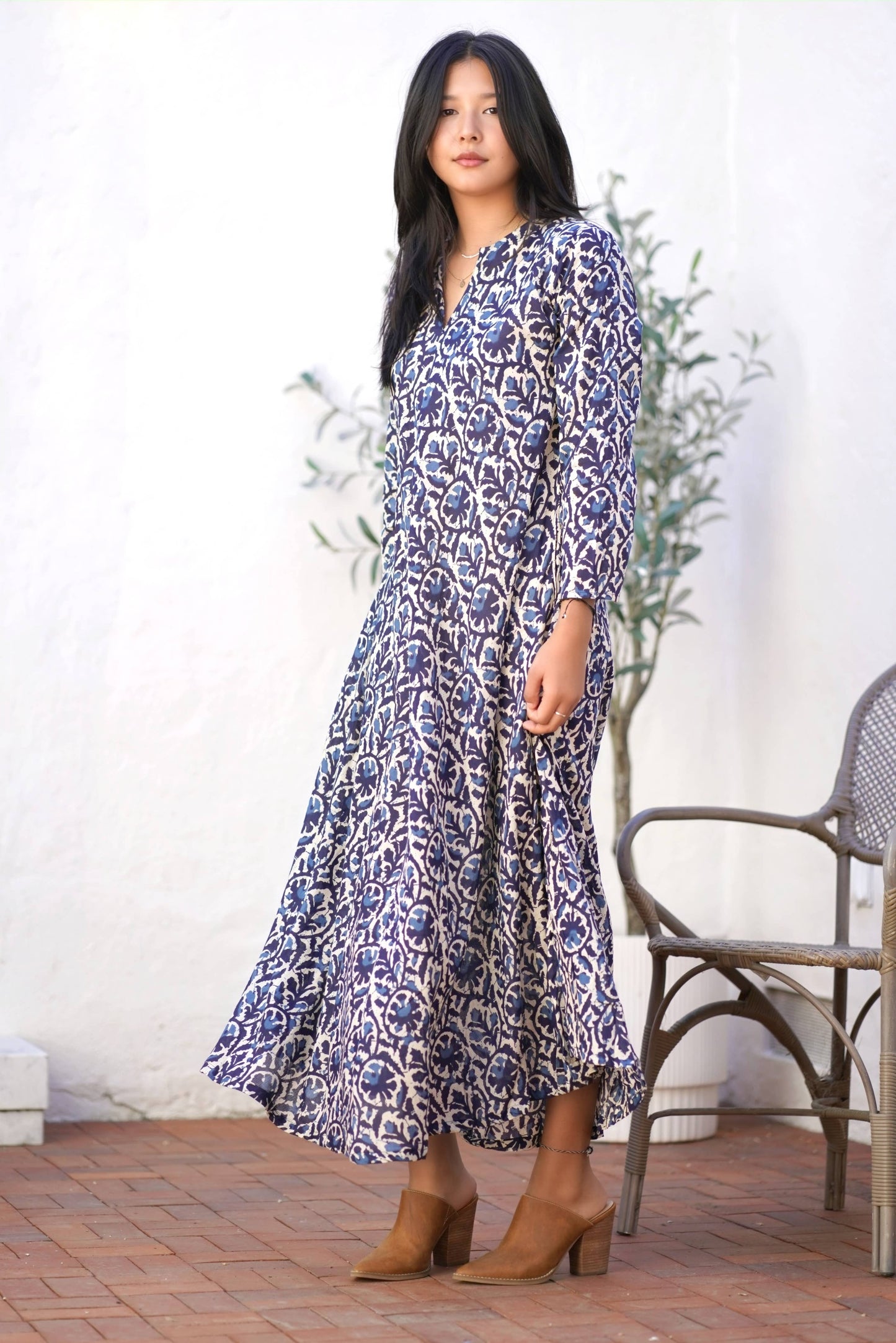 Calypso Aurora Dress in Navy
