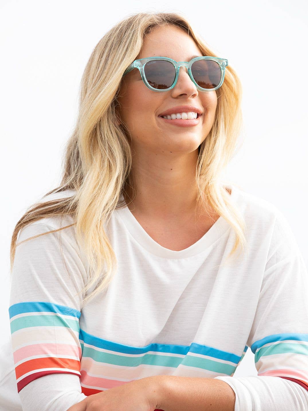Gram Sunglasses - Crystal Turq / Brown Polarized Lens