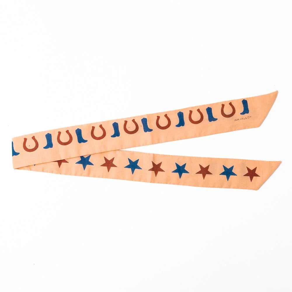 Camile Skinny Scarf in Boot Print