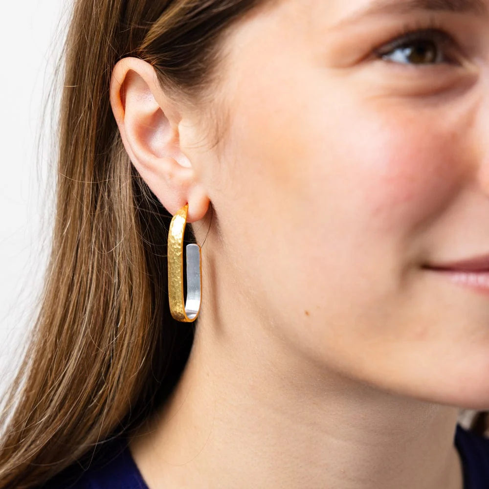 Hallie Hammered Hoop Earrings
