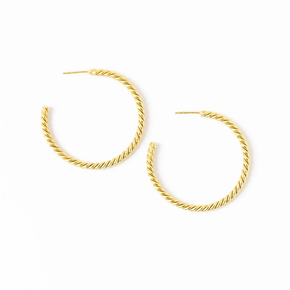 Michele Twisted Rope Hoop Earrings