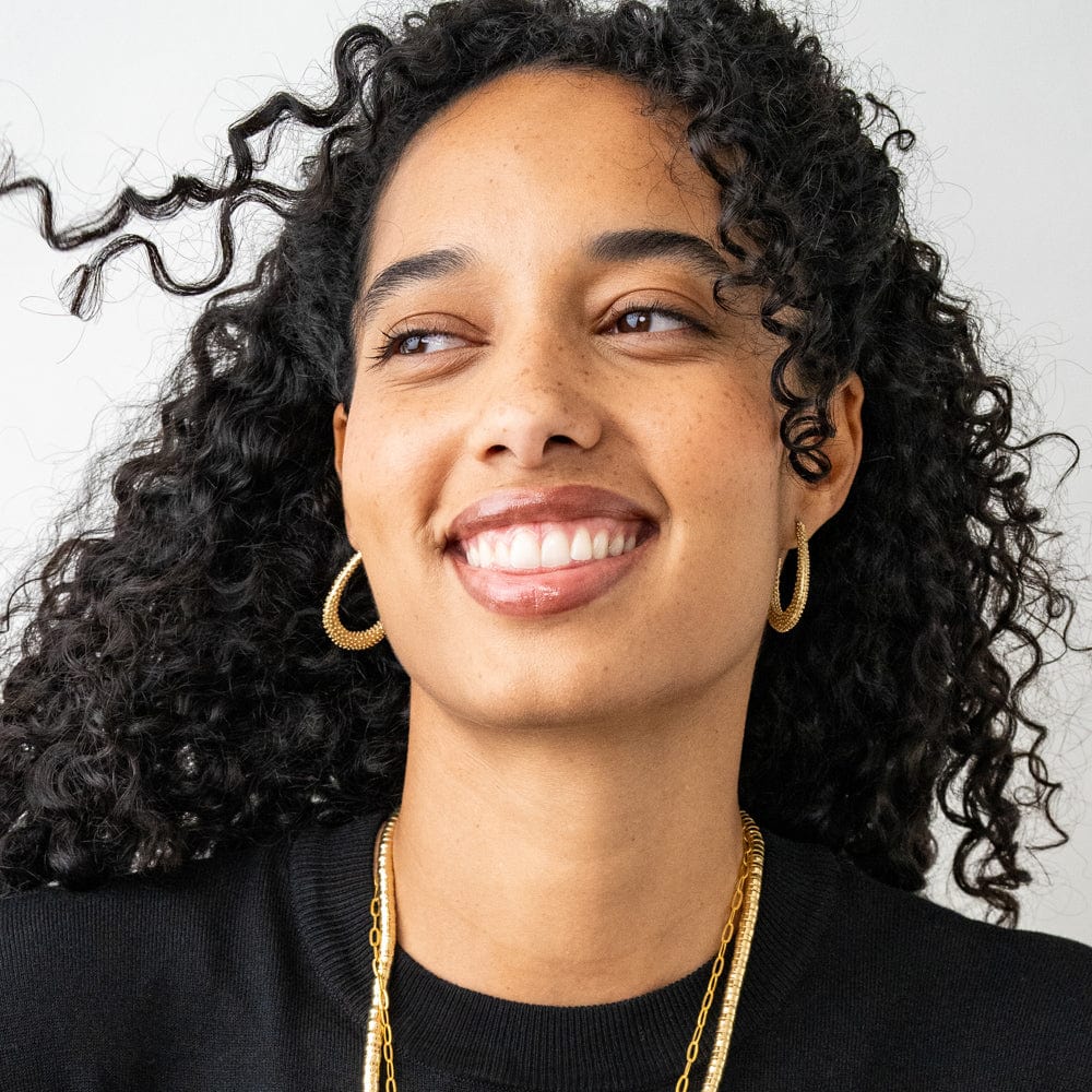 Hillary Textured Hoop Earrings