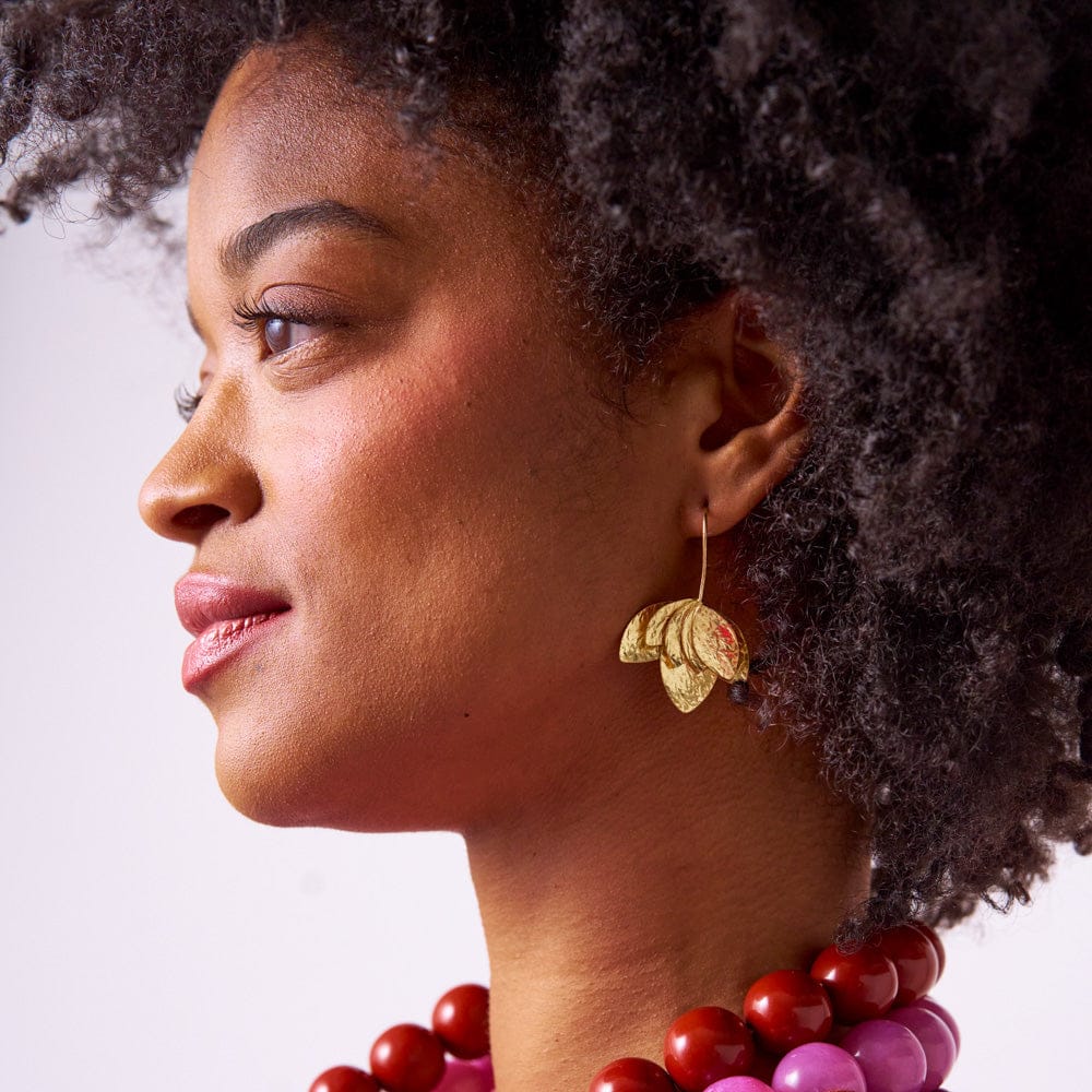 Sasha Layered Flower Threader Earrings