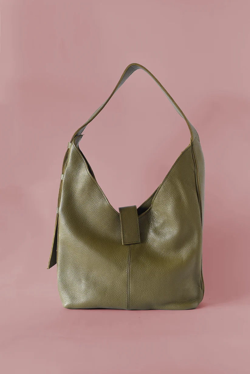 GR Bindle Bag in Pebbled Olive