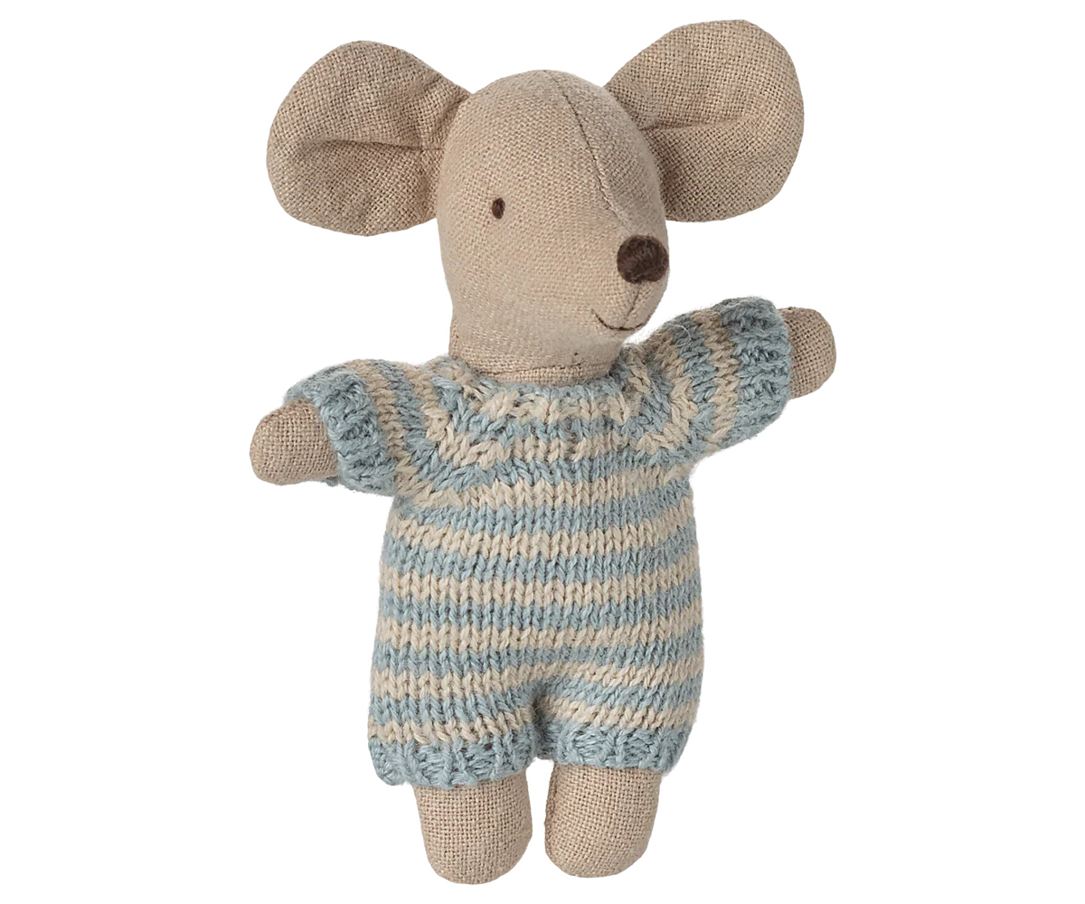 Baby Mouse in Carry Cot (Blue)