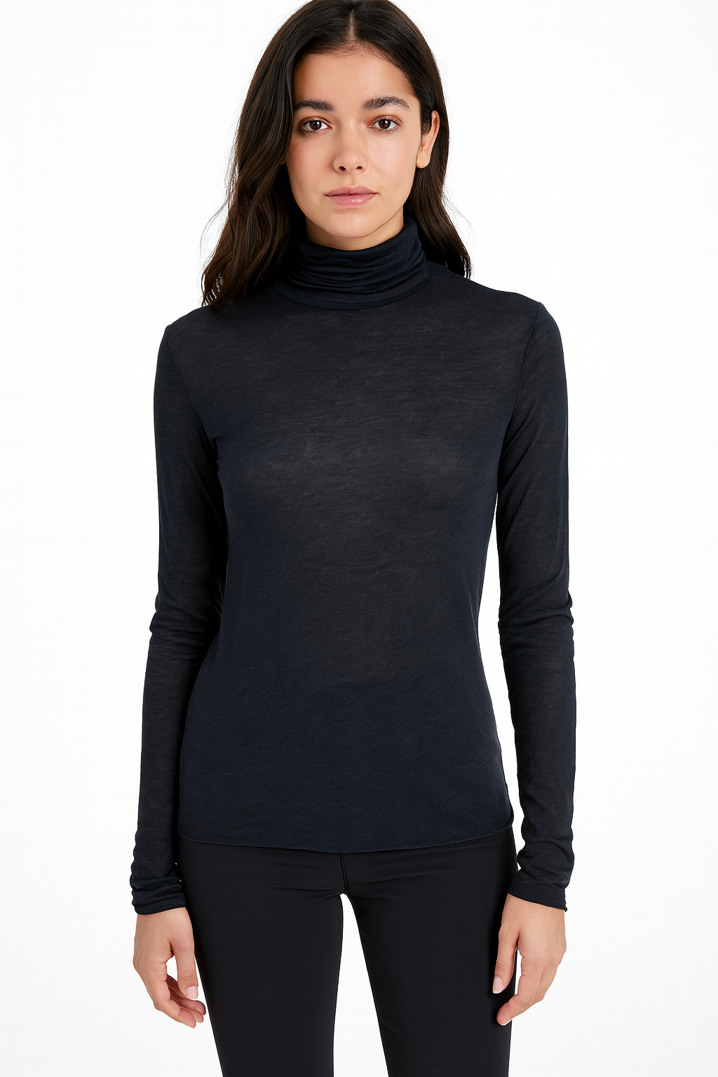 Ortensia Cashmere Turtleneck in Black