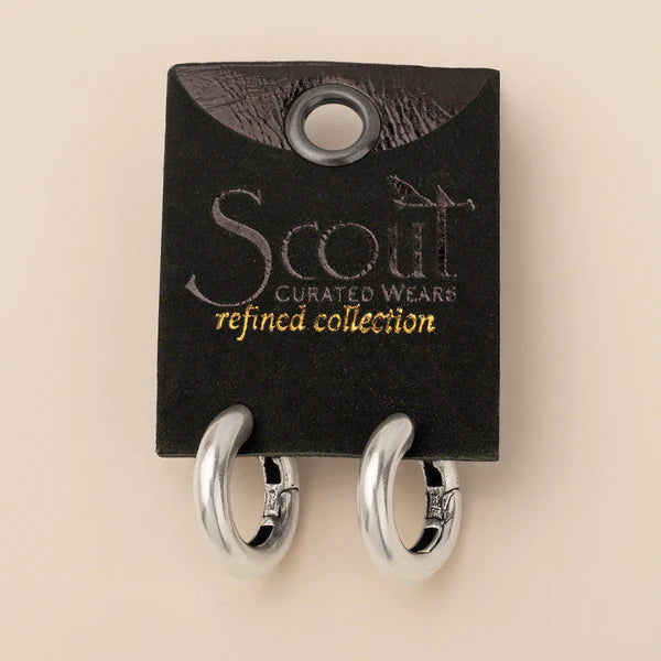 Refined Earring Collection - Stellar Hoop in Silver