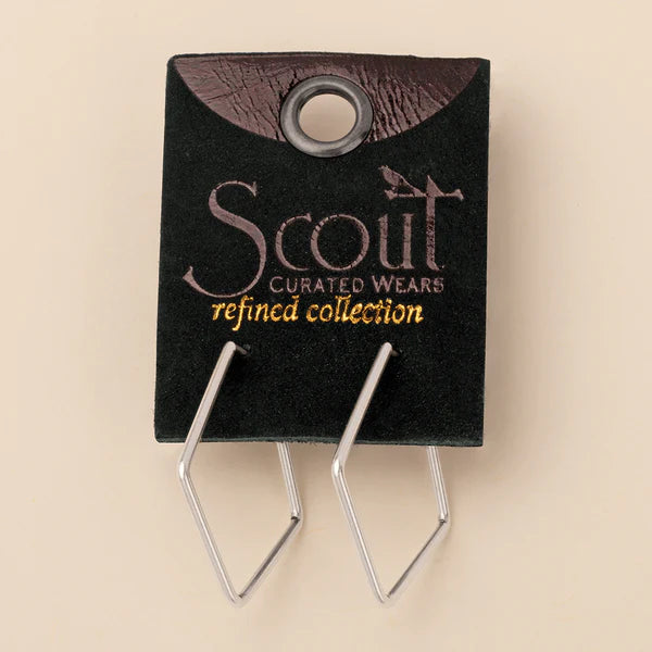 Refined Earring Collection - Orion Diamond Hoop in Silver