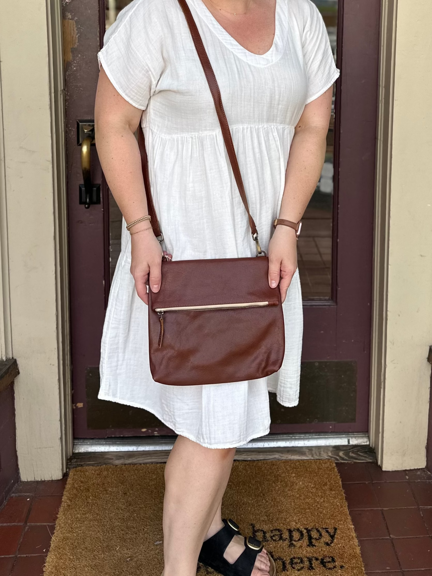 GR Perfect Pockets Crossbody in Chestnut