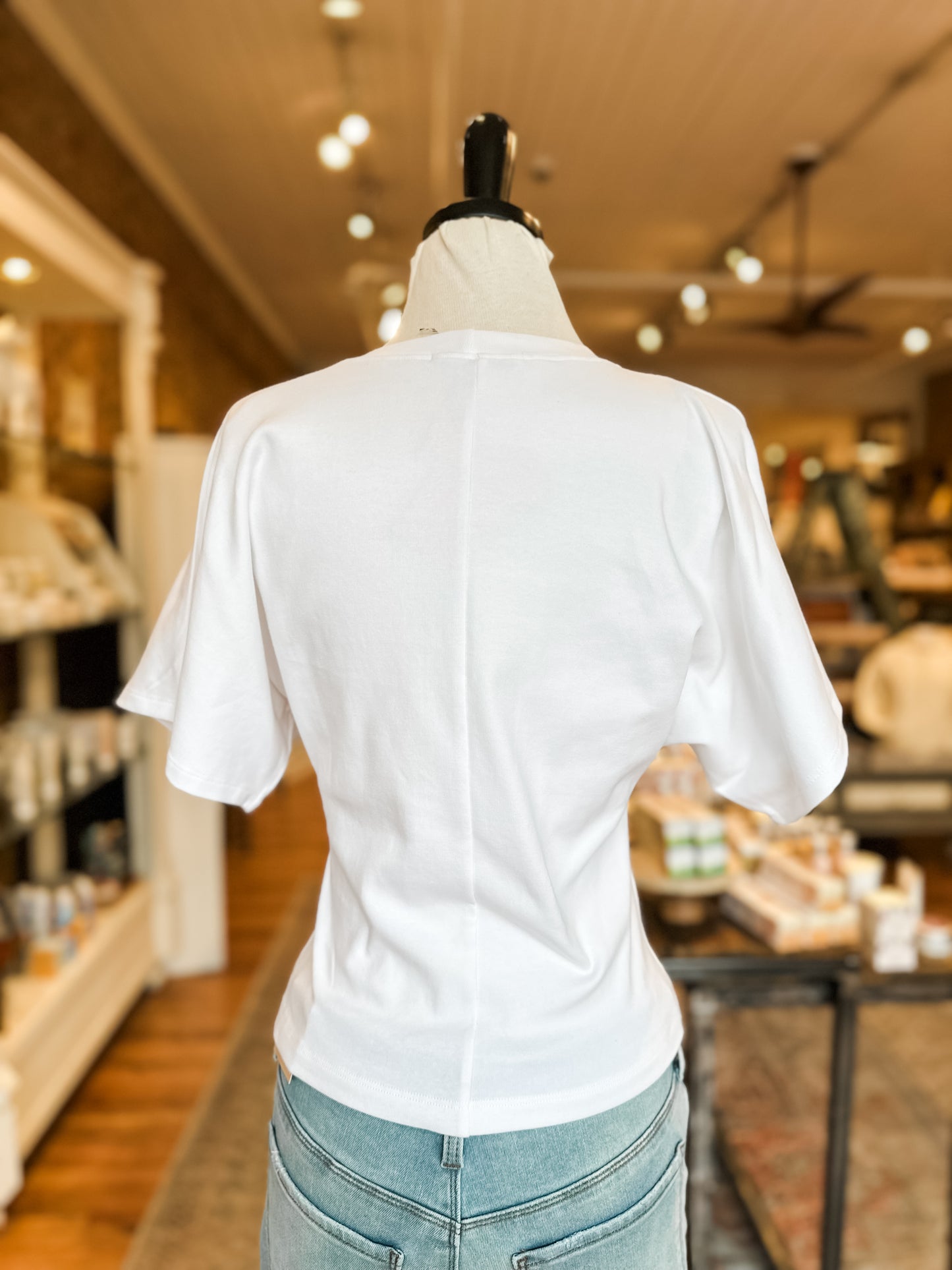 Angel Crew Neck Tee in White