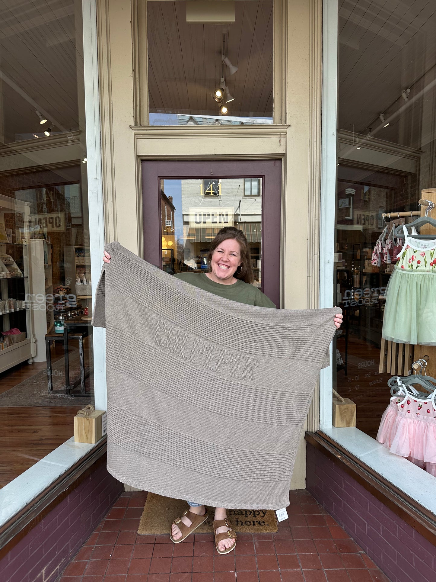 Culpeper Knit Throw in Pewter