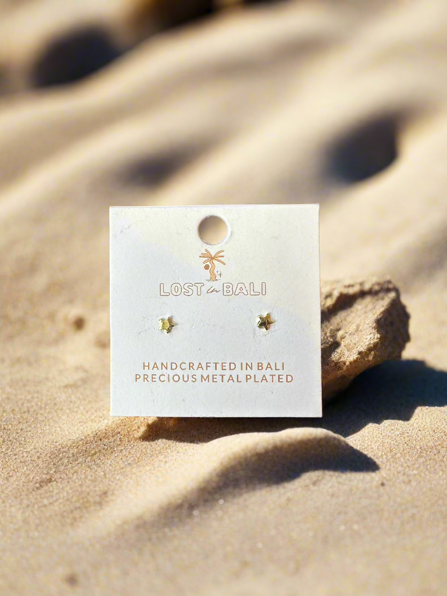 Mini Stars Gold Earrings