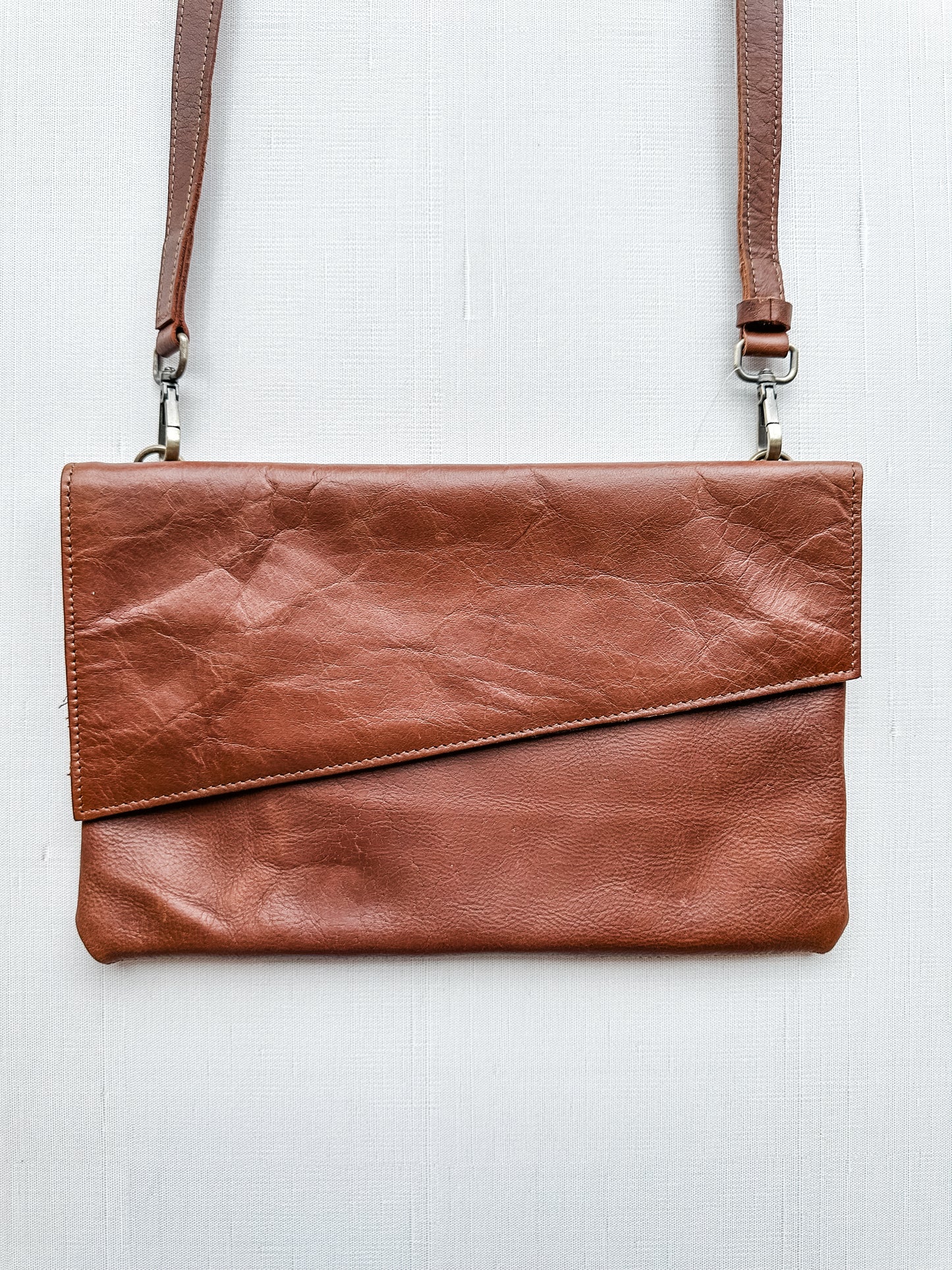 GR Convertible Crossbody & Clutch in Chestnut