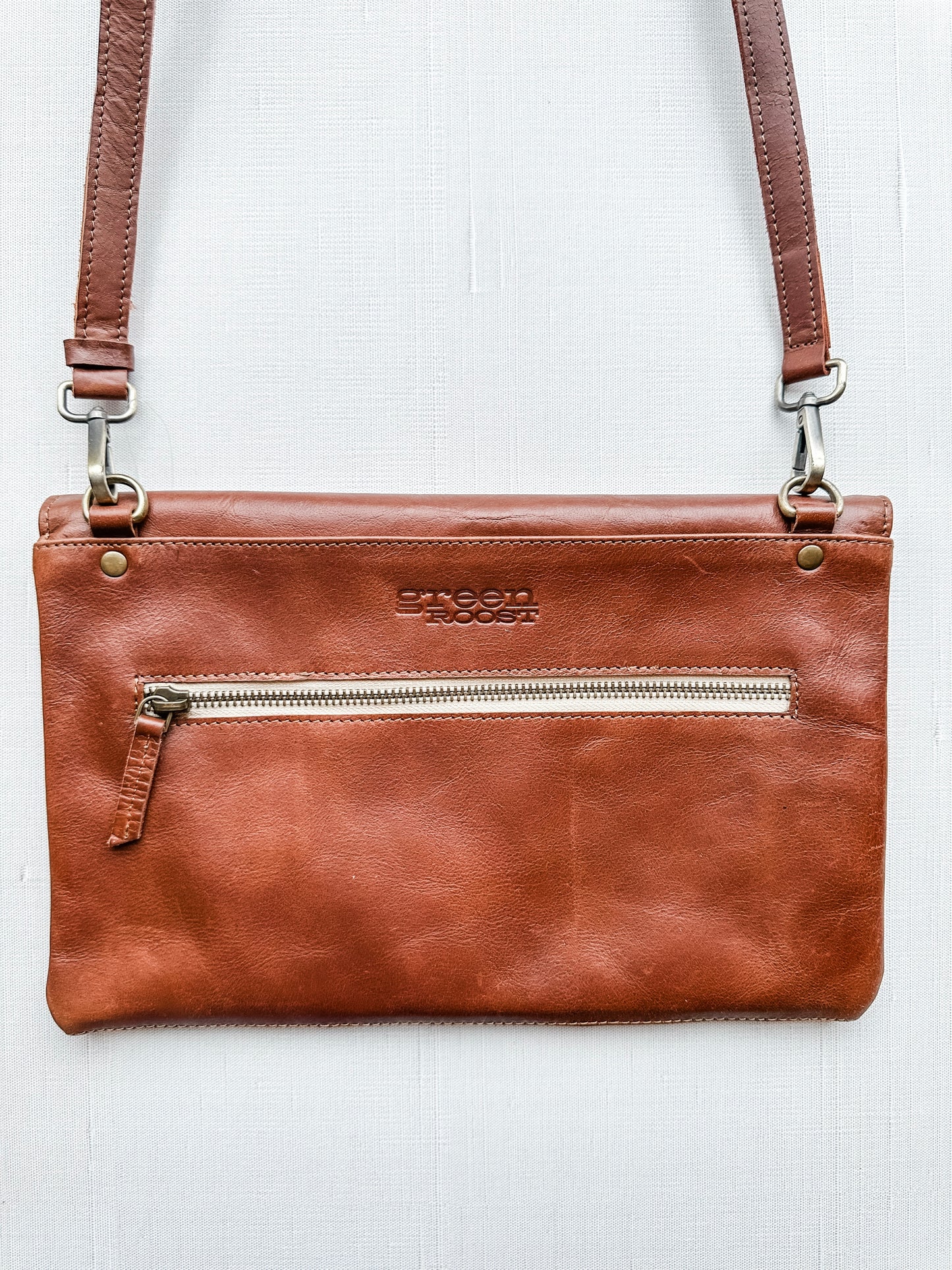 GR Convertible Crossbody & Clutch in Chestnut