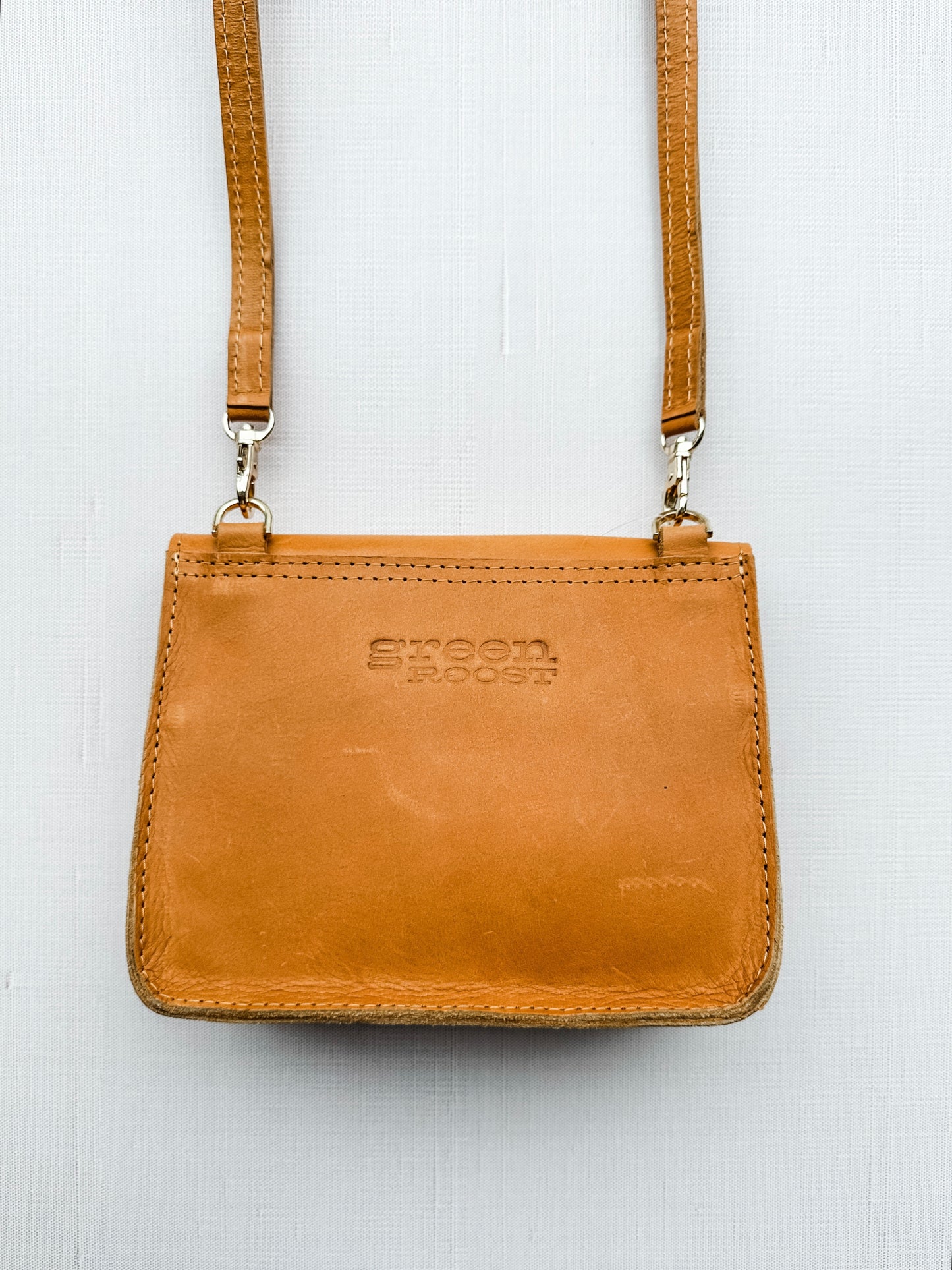 GR Small Fold Over Crossbody in Caramel