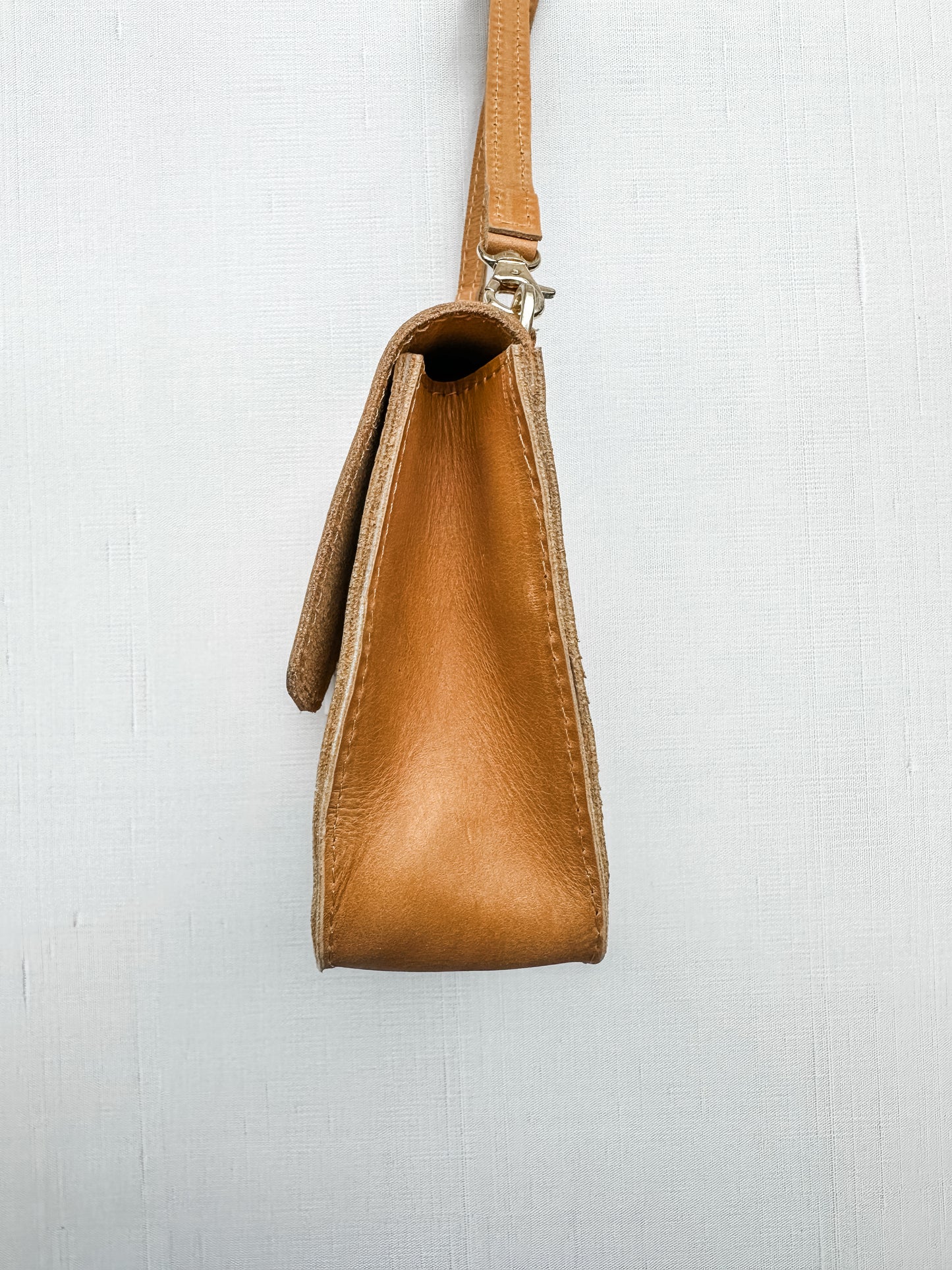 GR Small Fold Over Crossbody in Caramel