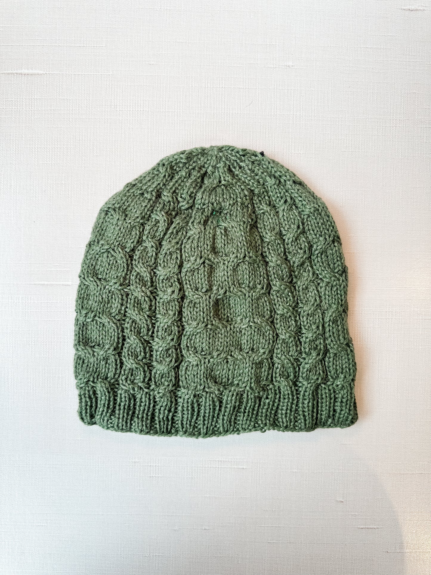 Cable Hat in Green