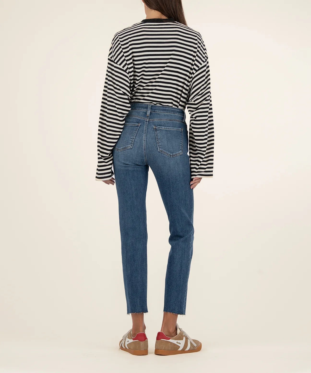 Reese High Rise Fab Ab Ankle Straight Raw Hem (Intuition)