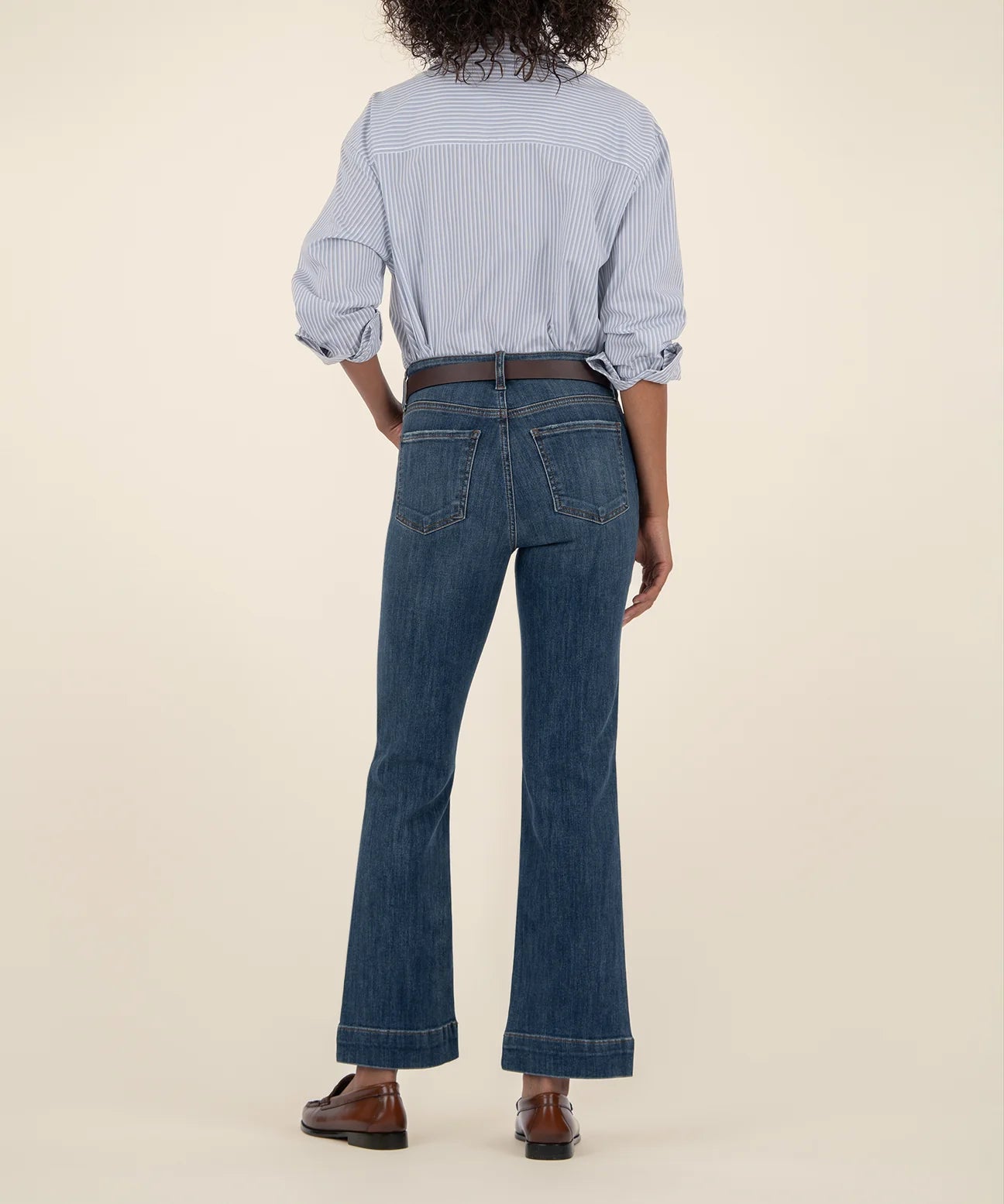 Kelsey High Rise Fab Ab Ankle Flare with Wide Hem (Vibrant)