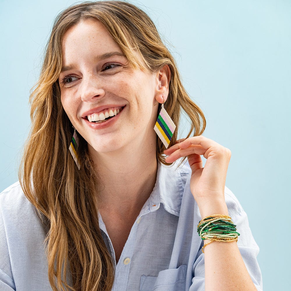 Chelsea Beaded Bracelet Set in Green