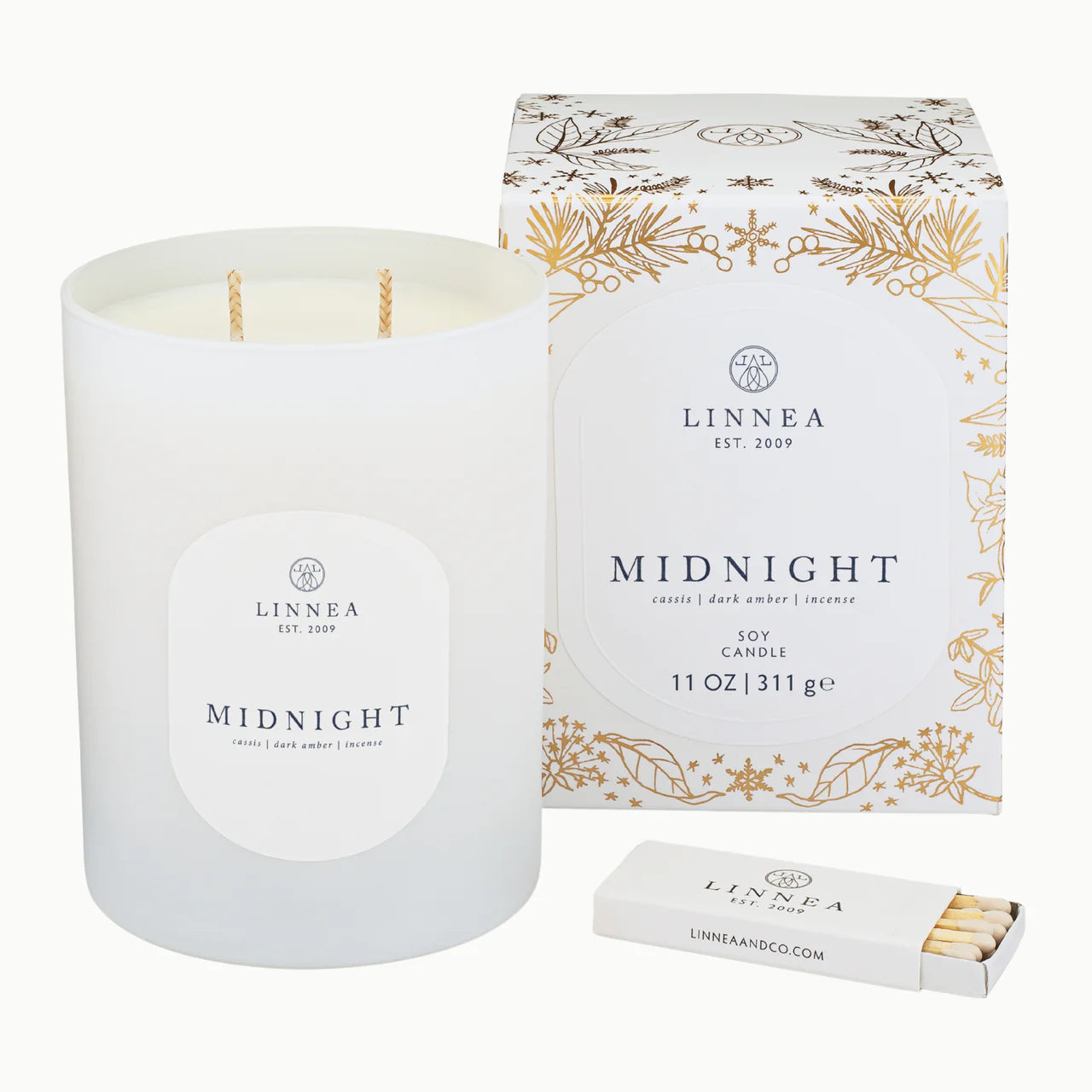 Linnea Midnight 2-wick Candle