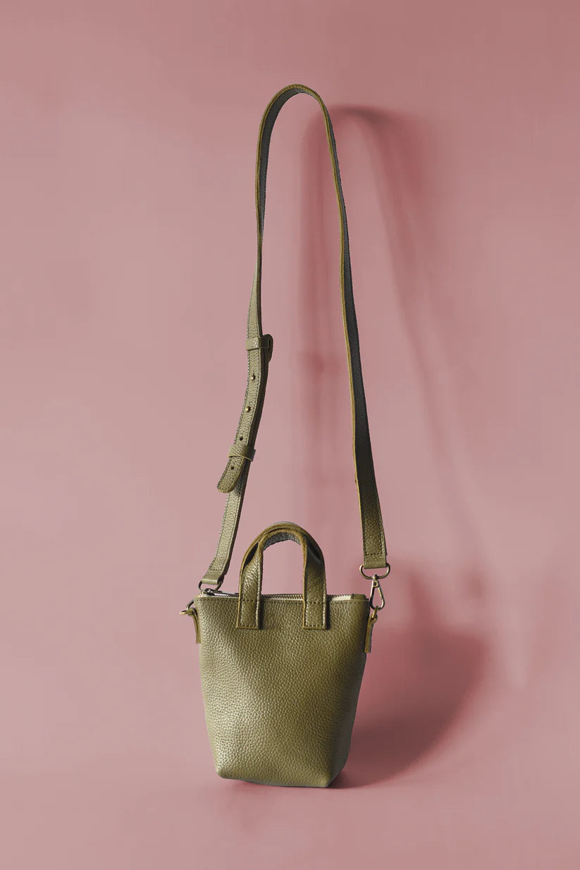 GR Phone Crossbody in Pebbled Olive