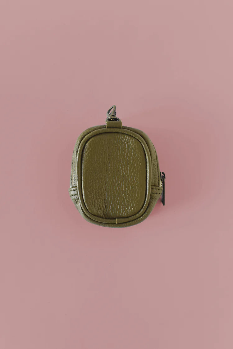 GR Pouch Charm in Pebbled Olive