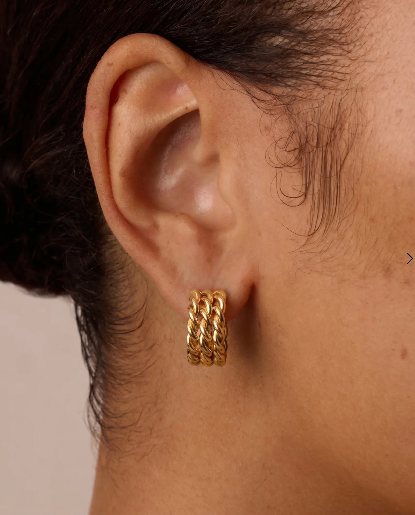Rope Mini Hoop Earrings - Waterproof