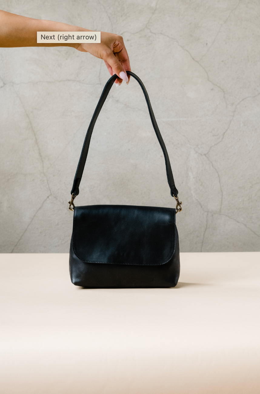 Perry Shoulder Crossbody in Black